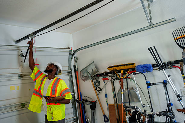 Professional Garage Door Panel Replacement technician working in Almont, MI
